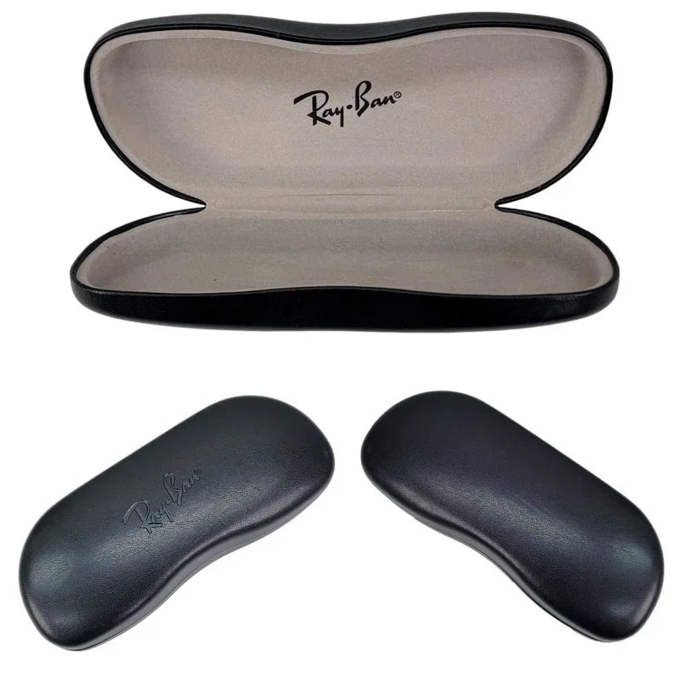 Ray-Ban Sunglasses Eyeglasses BLACK Hard Case Clamshell Rayban Optical - Genuine